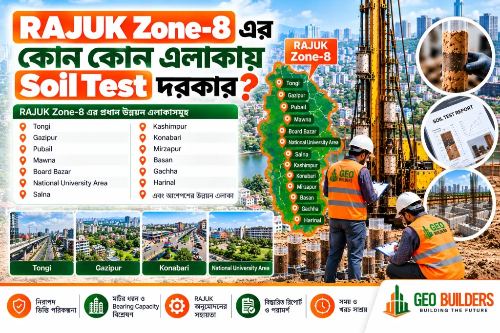 RAJUK Zone-8 এর কোন কোন এলাকায় Soil Test দরকার